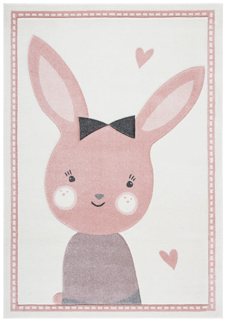 Safavieh Carousel Kids 100 4'-0" x 6'-0" Rug in Ivory / Pink