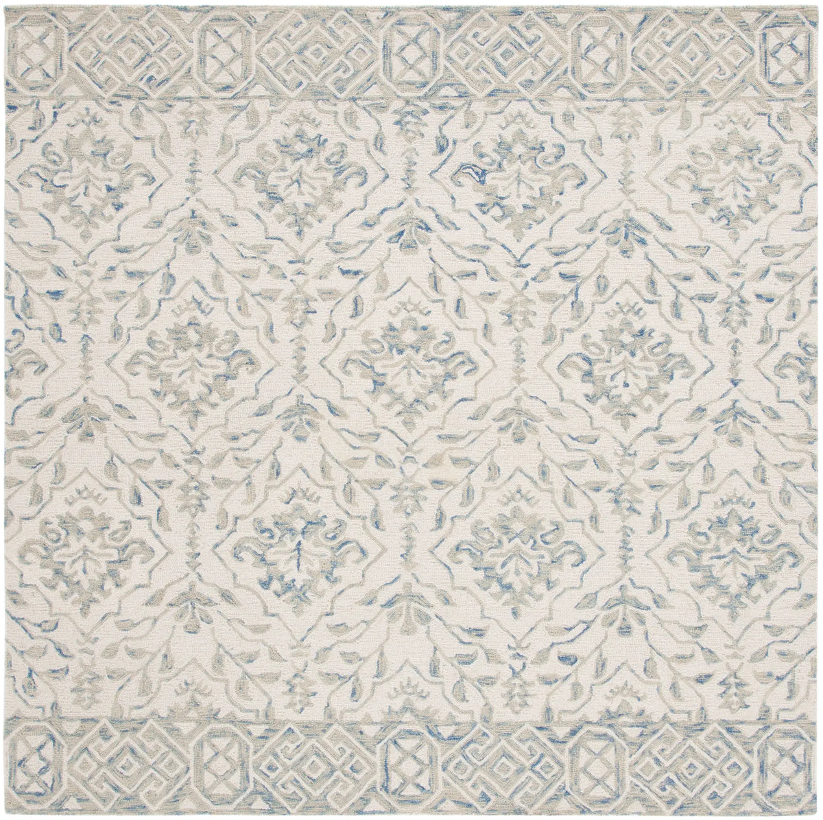Safavieh Dip Dye 7'-0" x 7'-0" Rug in Light Blue / Ivory