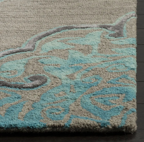 Safavieh Dip Dye 4'-0" x 6'-0" Rug in Grey / Turquoise