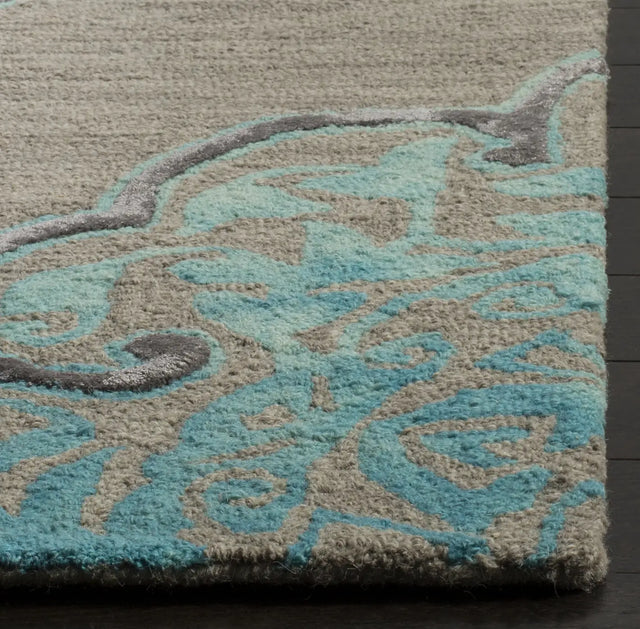 Safavieh Dip Dye 4'-0" x 6'-0" Rug in Grey / Turquoise