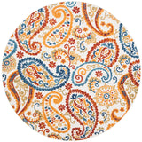 Safavieh Cabana 6'-7" x 6'-7" Rug in Cream / Navy