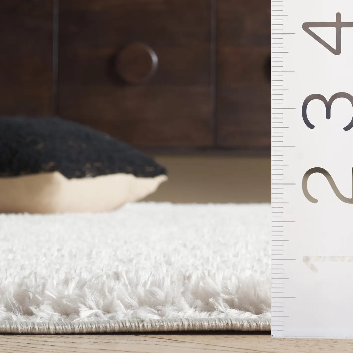 Safavieh Penelope Shag 4'-0" x 6'-0" Rug in Ivory
