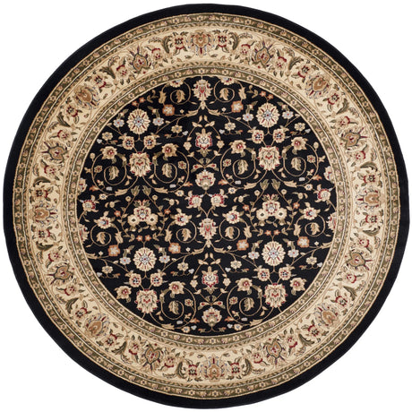 Safavieh Lyndhurst 8'-0" x 8'-0" Rug in Black / Ivory