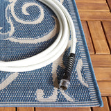 Safavieh Courtyard 5'-3" x 7'-7" Rug in Blue / Natural