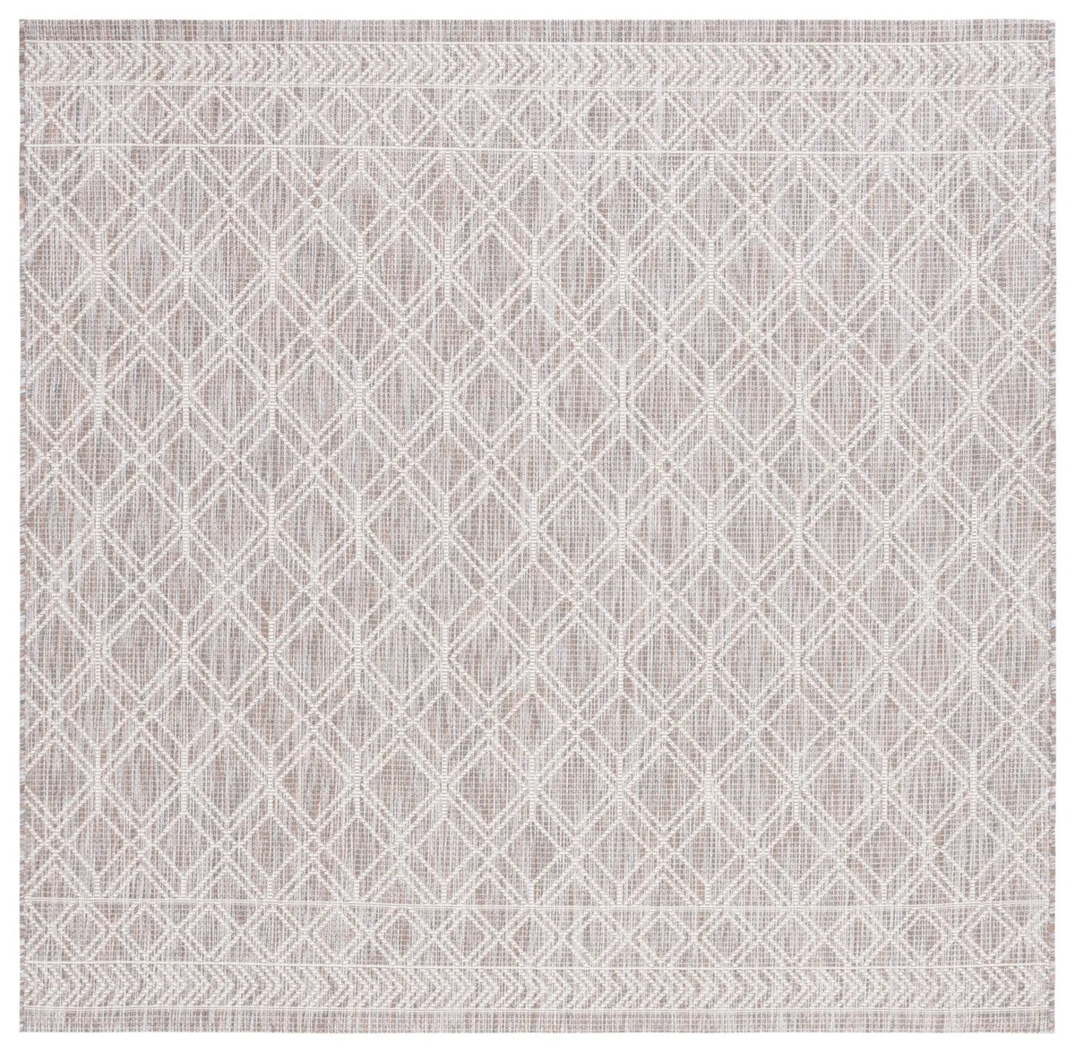 Safavieh Courtyard 6'-7" x 6'-7" Rug in Ivory / Beige Grey