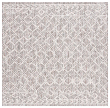 Safavieh Courtyard 6'-7" x 6'-7" Rug in Ivory / Beige Grey