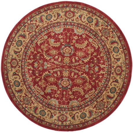 Safavieh Mahal 6'-7" x 6'-7" Rug in Red / Natural