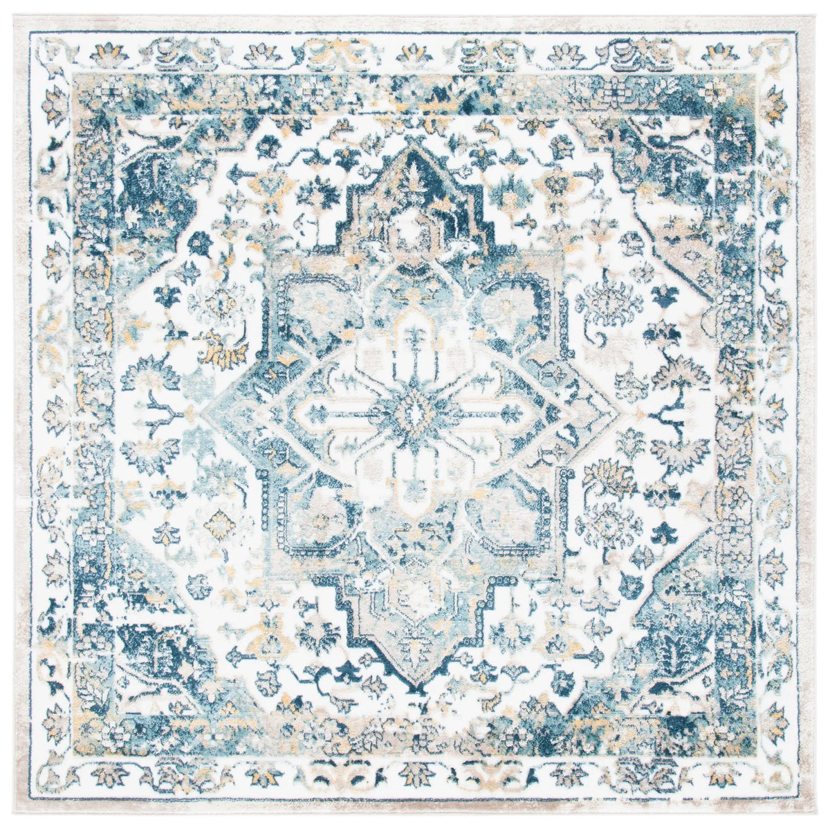 Safavieh Skyler 6'-7" x 6'-7" Rug in Ivory / Navy