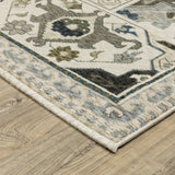 Oriental Weavers Sphinx HASTINGS HA04U Ivory Geometric Rugs - corner detail