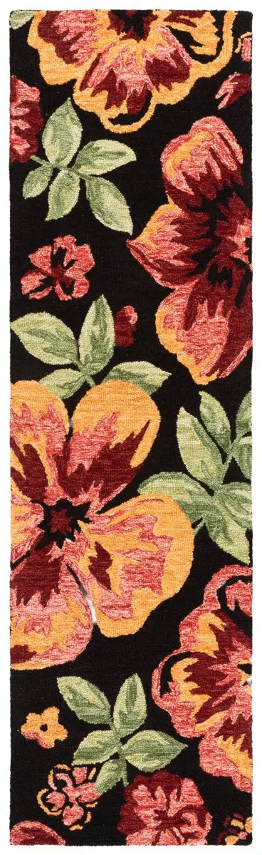 Safavieh Jardin 2'-3" x 8'-0" Rug in Black / Red