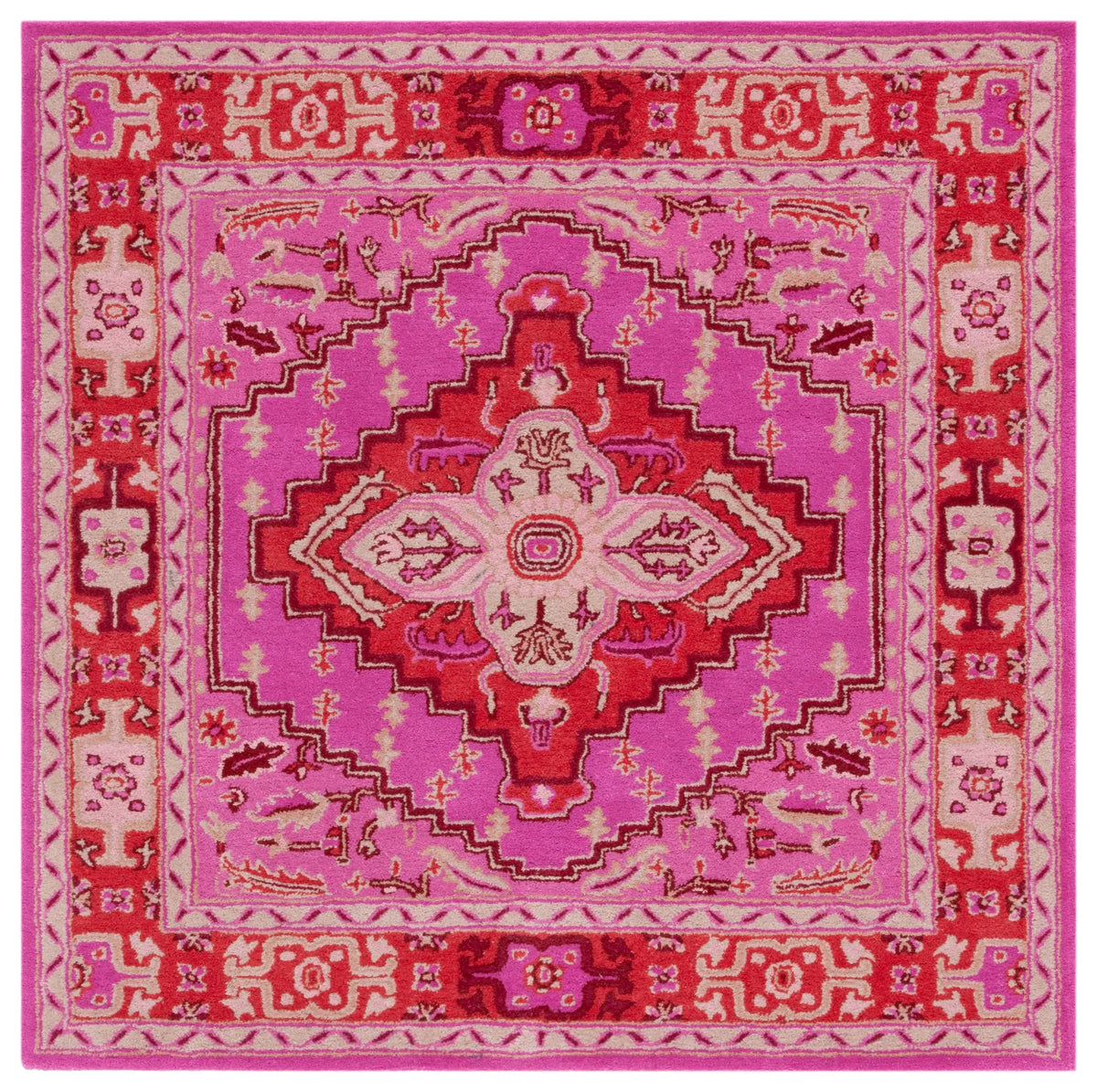 Safavieh Bellagio 5'-0" x 5'-0" Rug in Red / Pink