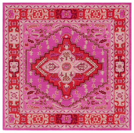 Safavieh Bellagio 5'-0" x 5'-0" Rug in Red / Pink