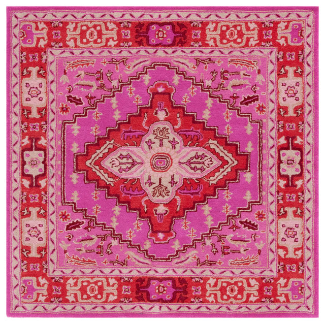Safavieh Bellagio 5'-0" x 5'-0" Rug in Red / Pink
