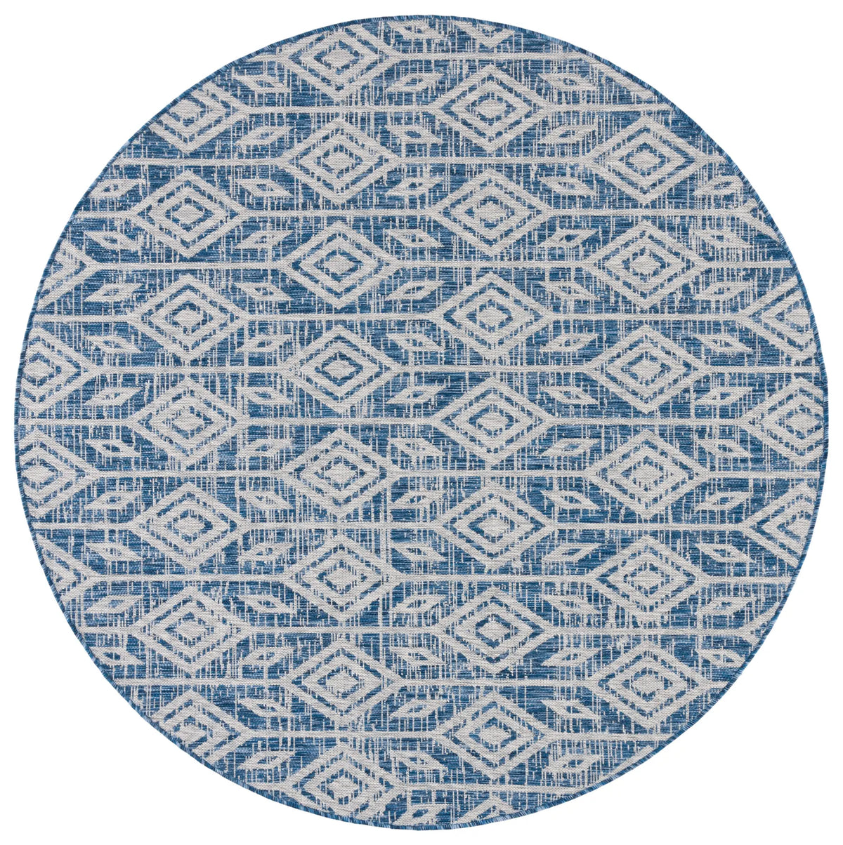 Safavieh Courtyard 6'-7" x 6'-7" Rug in Navy / Grey
