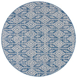 Safavieh Courtyard 6'-7" x 6'-7" Rug in Navy / Grey