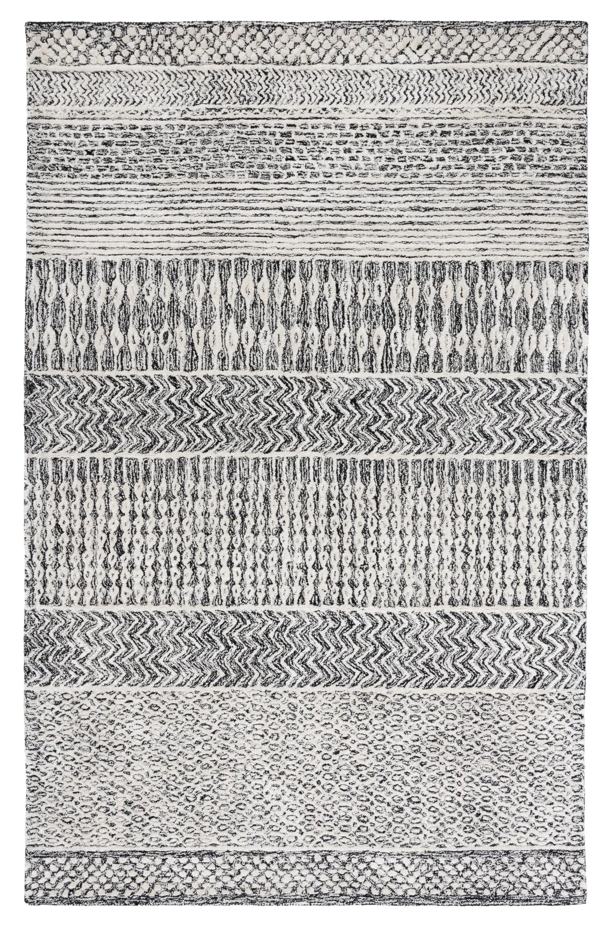 Safavieh Glamour 4'-0" x 6'-0" Rug in Charcoal / Ivory