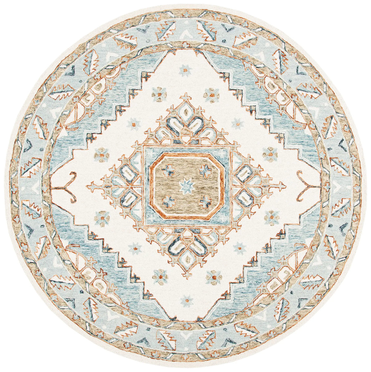 Safavieh Capri 7'-0" x 7'-0" Rug in Ivory / Rust