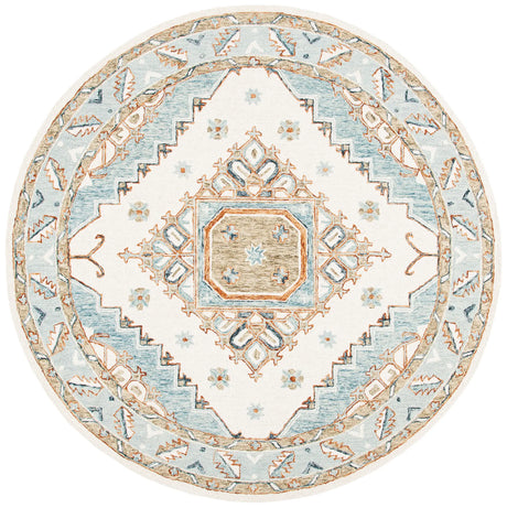 Safavieh Capri 7'-0" x 7'-0" Rug in Ivory / Rust