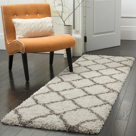 Safavieh Hudson Shag 2'-3" x 10'-0" Rug in Ivory / Grey