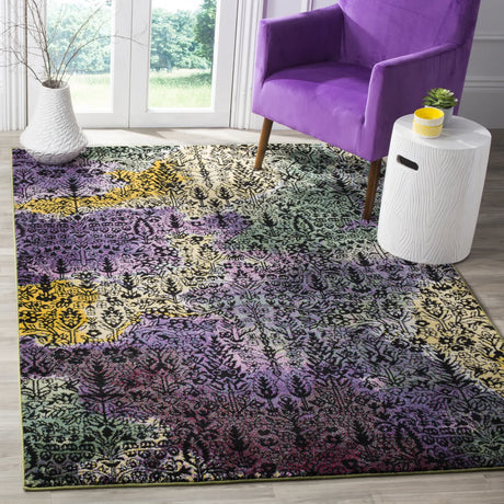 Safavieh Watercolor 4'-0" x 6'-0" Rug in Light Yellow / Green