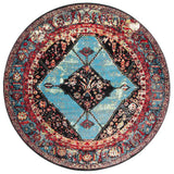 Safavieh Vintage Hamadan 6'-7" x 6'-7" Rug in Red / Light Blue