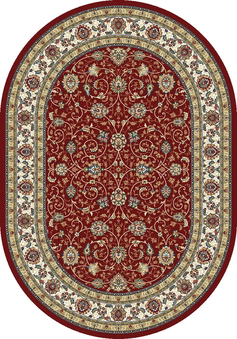 Dynamic Rugs Ancient Garden 57120 Red / Ivory Rugs - Oval