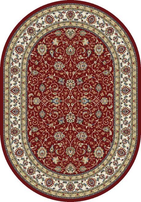 Dynamic Rugs Ancient Garden 57120 Red / Ivory Rugs - Oval