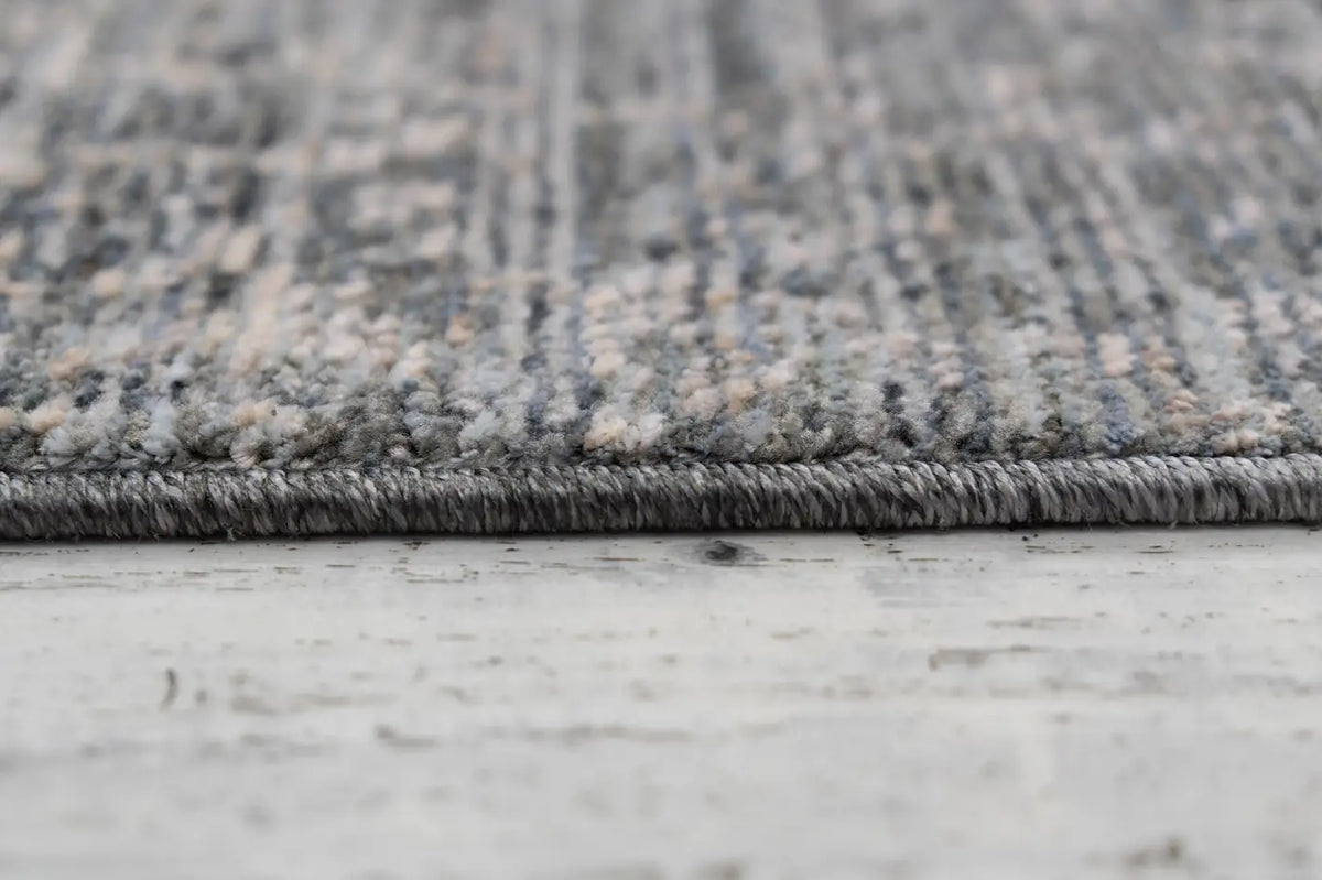 Dynamic Rugs Kyra 13707 Power Loomed Modern Grey/Navy Rug - Pile