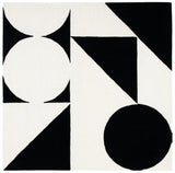 Safavieh Rodeo Drive 6'-0" x 6'-0" Rug in Ivory / Black