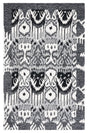 Safavieh Ikat 4'-0" x 6'-0" Rug in Black / Ivory