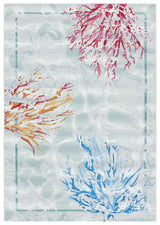 Safavieh Barbados 500 4'-0" x 6'-0" Rug in Teal / White