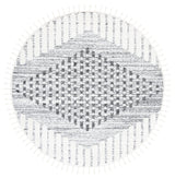 Safavieh Moroccan Tassel Shag 6'-7" x 6'-7" Rug in Grey / Ivory