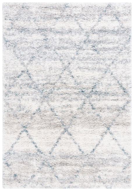 Safavieh Fontana Shag  800 4'-0" x 6'-0" Rug in Turquoise / Ivory