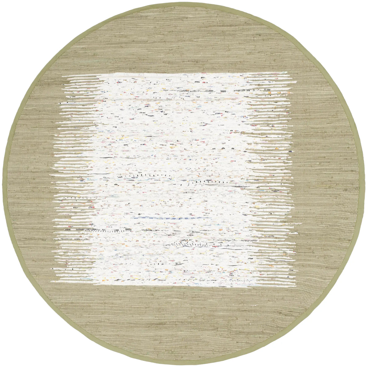Safavieh Montauk 6'-0" x 6'-0" Rug in Ivory / Olive