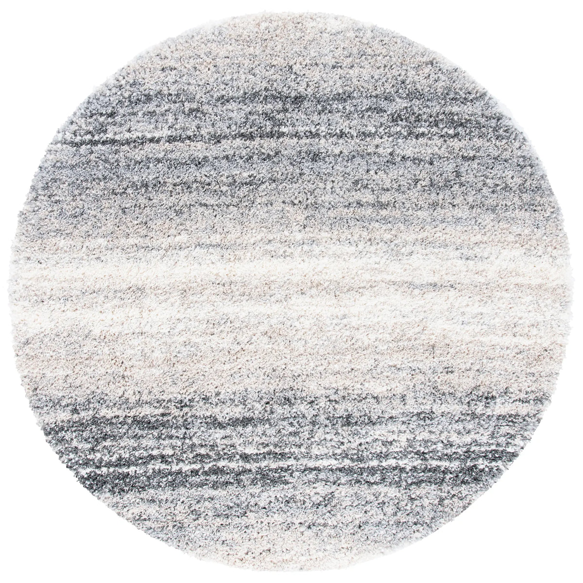Safavieh Fontana Shag  800 5'-3" x 5'-3" Rug in Ivory / Grey