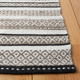 Safavieh Striped Kilim 4'-0" x 6'-0" Rug in Black / Ivory