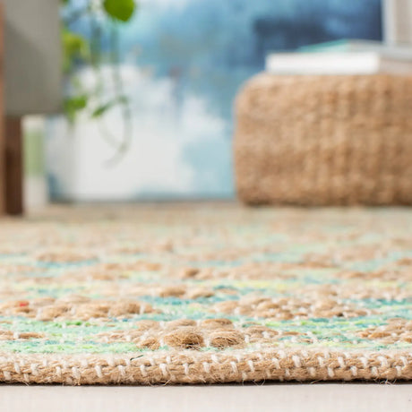 Safavieh Cape Cod 5'-0" x 8'-0" Rug in Teal / Natural