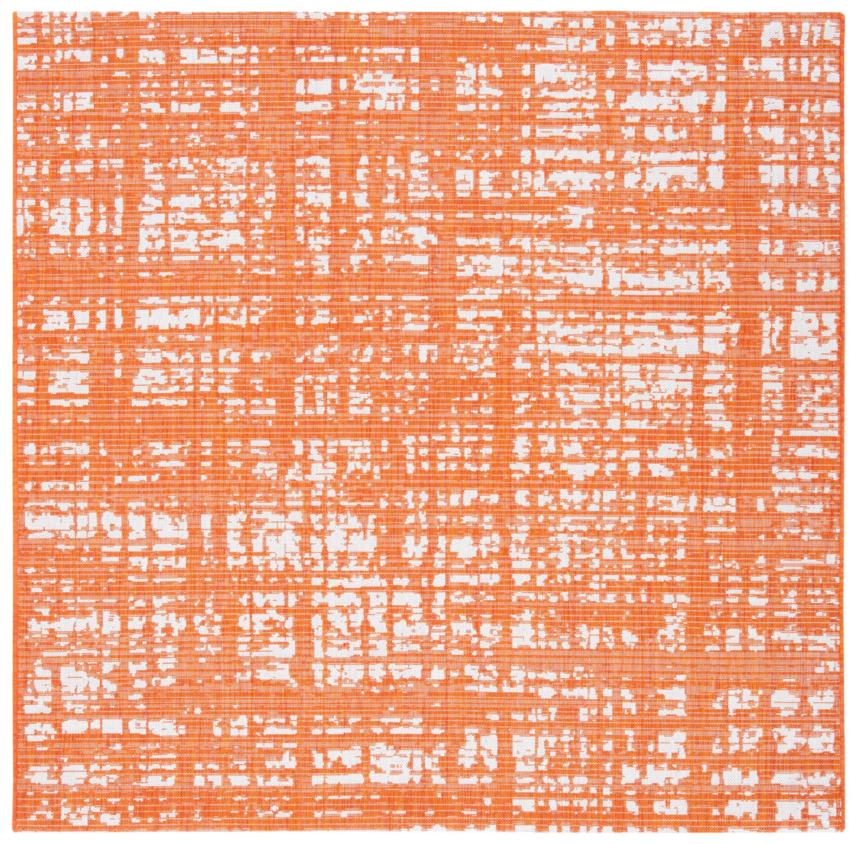 Safavieh Courtyard 6'-7" x 6'-7" Rug in Orange / Ivory
