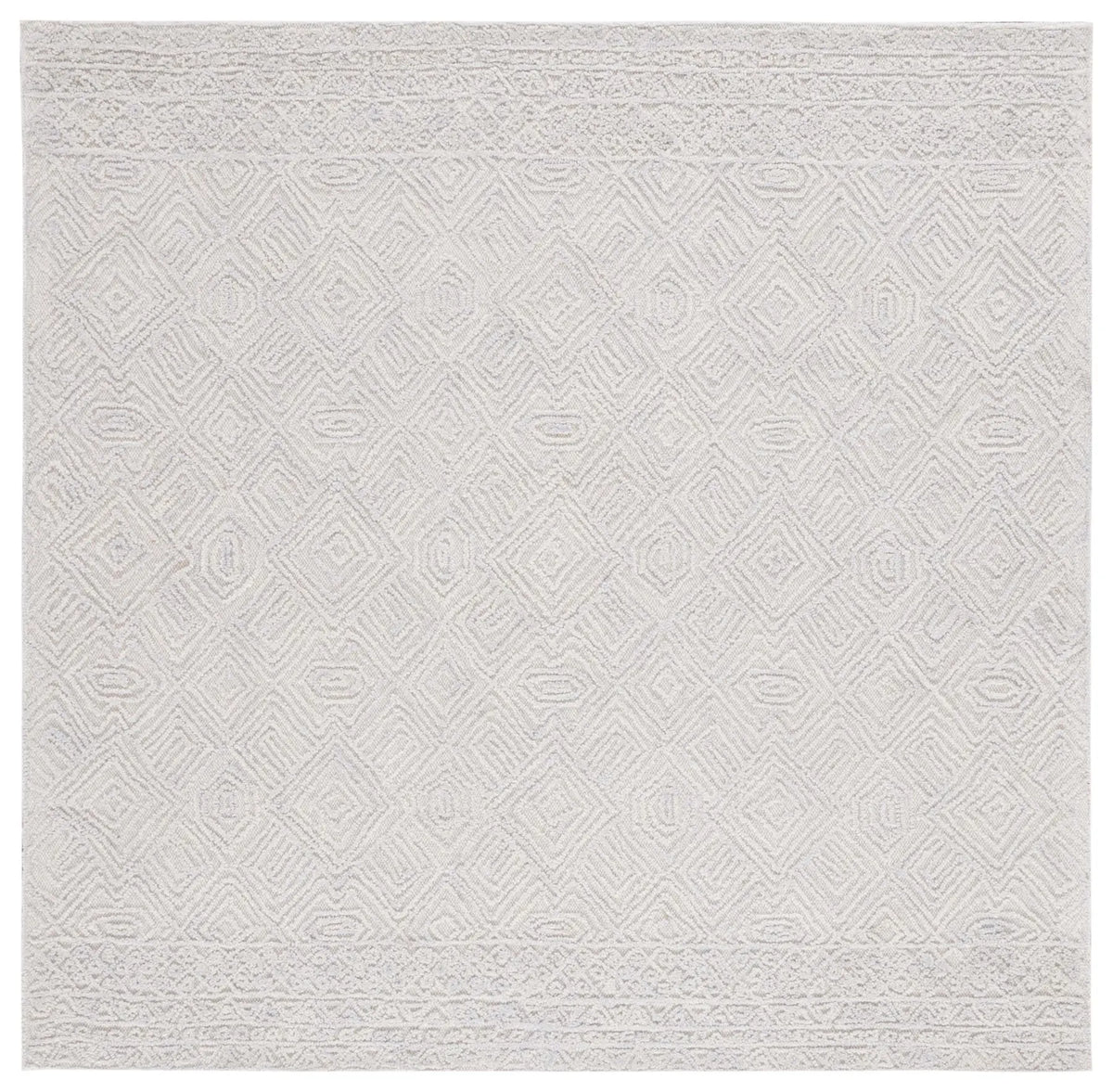 Safavieh Textual 6'-0" x 6'-0" Rug in Grey / Ivory