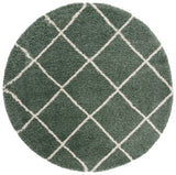 Safavieh Hudson Shag 7'-0" x 7'-0" Rug in Green / Ivory