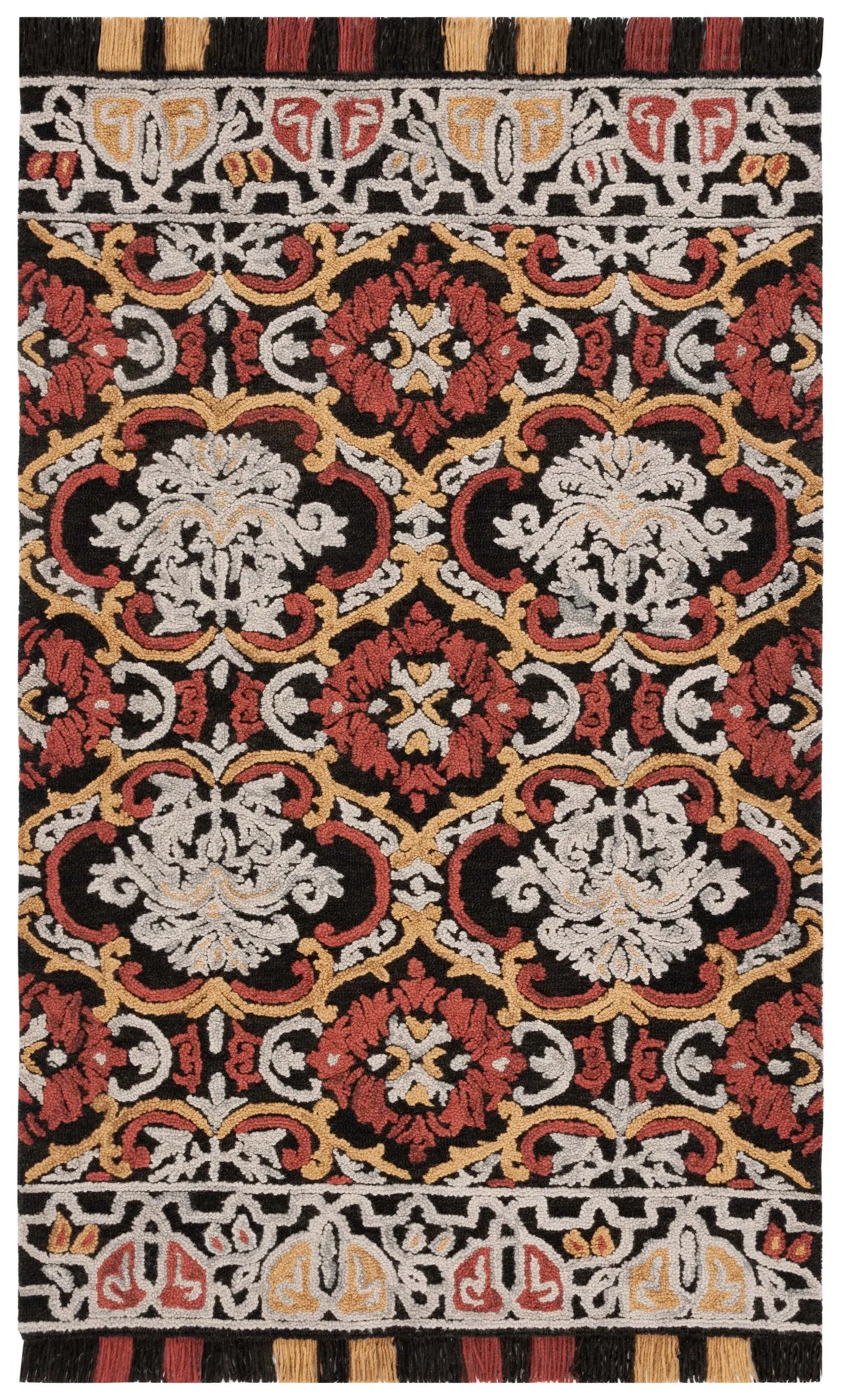 Safavieh Blossom 4'-0" x 6'-0" Rug in Charcoal / Red