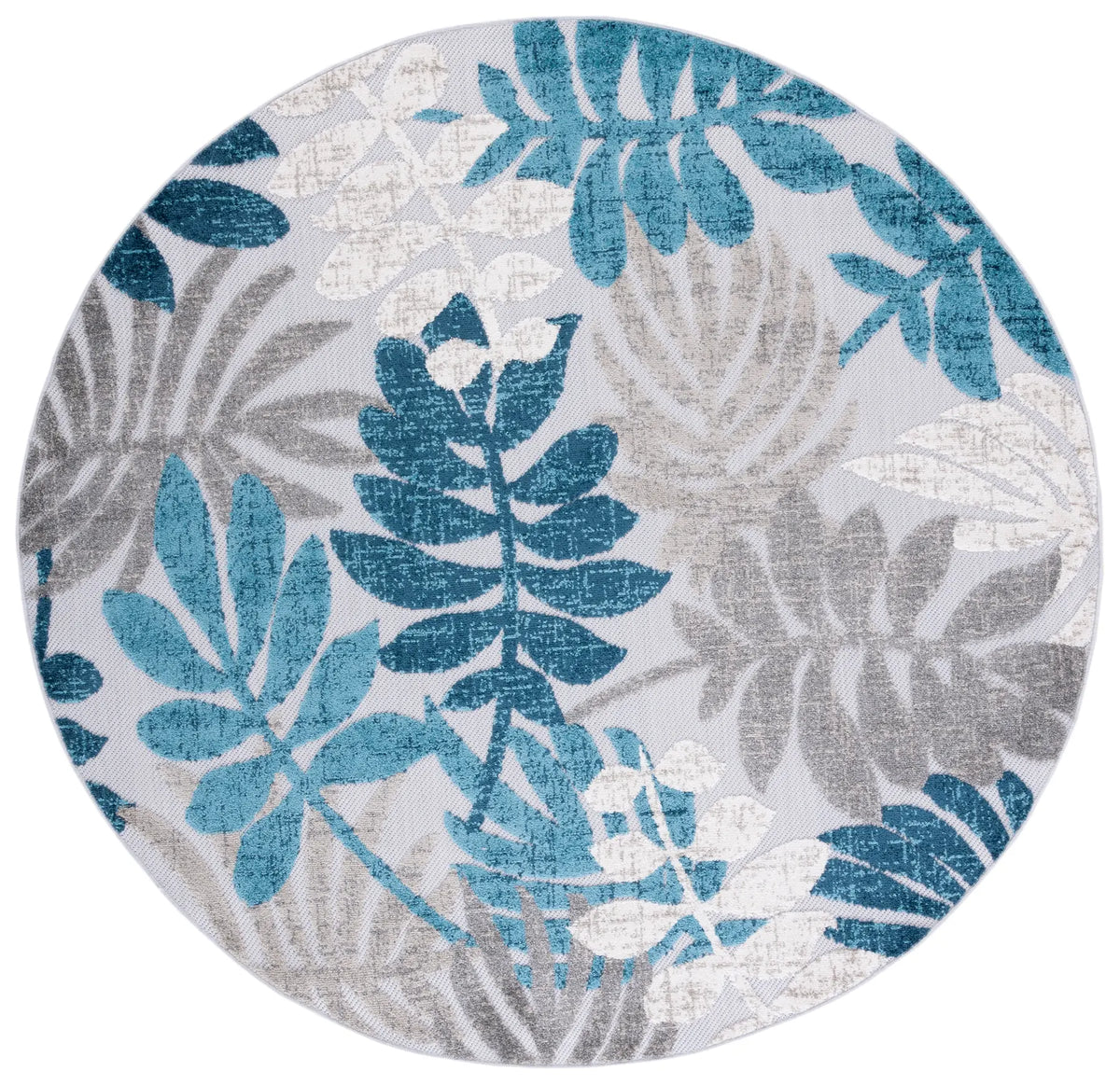 Safavieh Cabana 5'-3" x 5'-3" Rug in Grey / Blue
