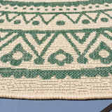 Safavieh Courtyard 6'-7" x 6'-7" Rug in Beige / Dark Green