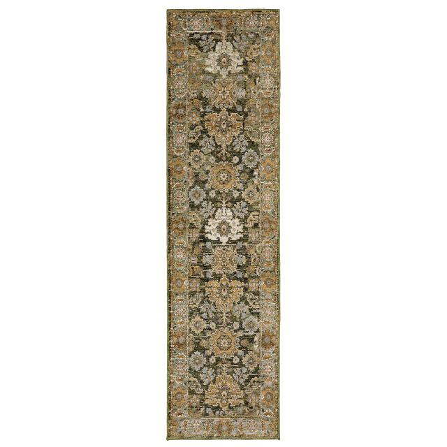 Oriental Weavers Sphinx Andorra 2417B Green/Gold Rugs - runner