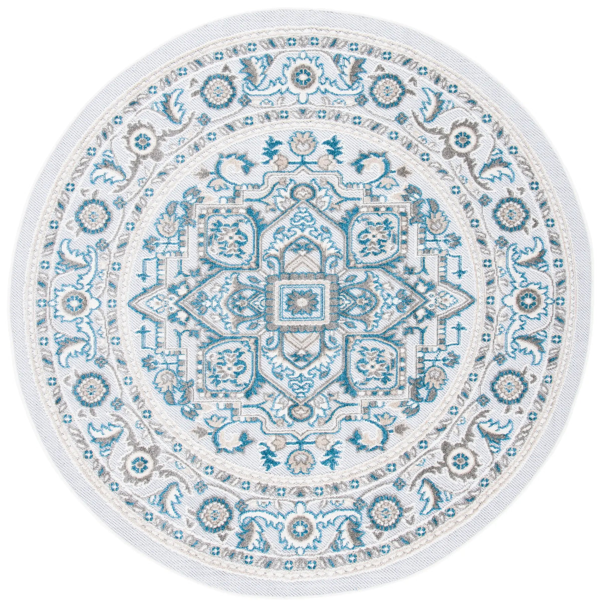 Safavieh Cabana 6'-7" x 6'-7" Rug in Navy / Grey