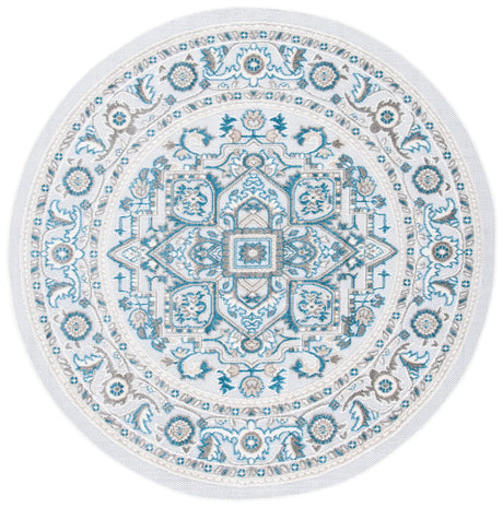 Safavieh Cabana 6'-7" x 6'-7" Rug in Navy / Grey