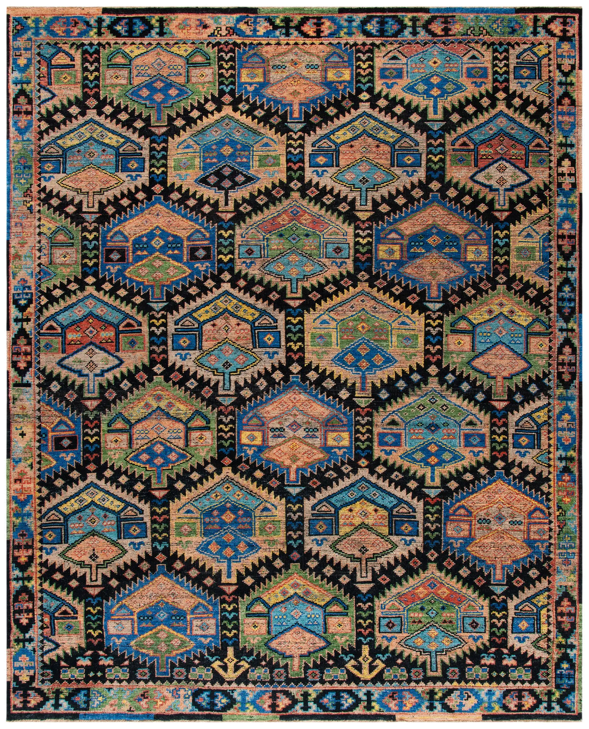 Safavieh Izmir 6'-0" x 9'-0" Rug in Blue / Olive