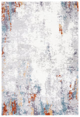 Safavieh Berber Shag 4'-5" x 6'-5" Rug in Blue Rust / Ivory