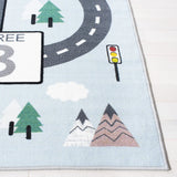 Safavieh Kids Playhouse 200 4'-4" x 6'-0" Rug in Grey / Blue
