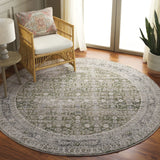 Safavieh Vintage Tabriz 6'-7" x 6'-7" Rug in Green / Grey